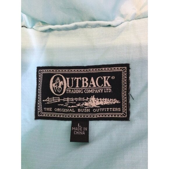 Outback Trading Co Full Zip Hooded Windbreaker Rain Jacket Packable Attached Bag - Picture 13 of 13